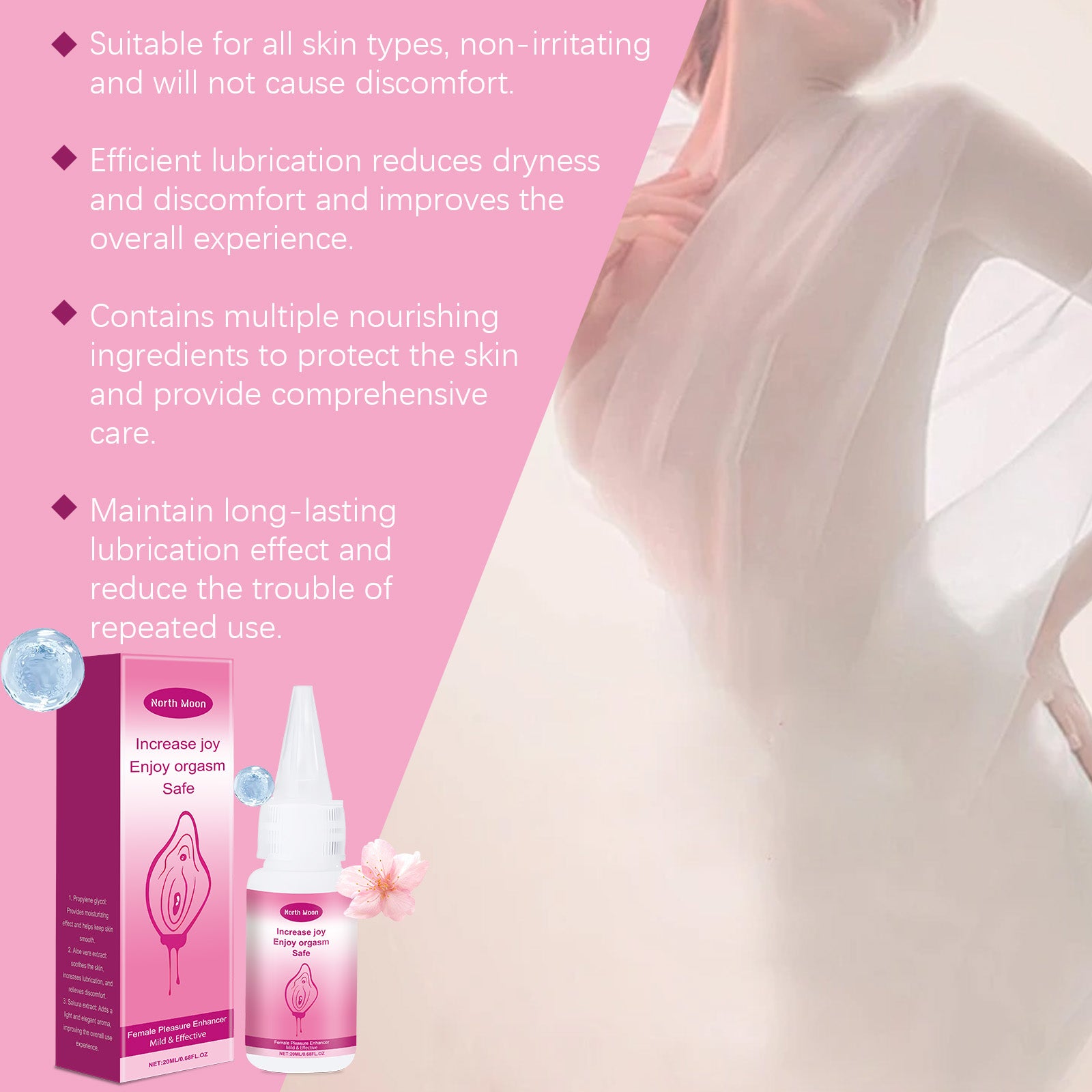 North Moon Women's Body Care Agent Women's Care Comfort Moisturizing Firming Body Skin Massage Agent - 5 - CJ