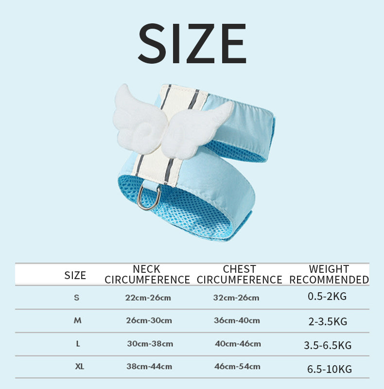 Adjustable Pet Cat Leash Set, Angel Wings Design, Breathable, And Soft For Comfort Cat Harness And Leash Set, Adjustable Gradient Kitten Harness Escape Proof Harness With Leash For Kitty - 5 - CJ