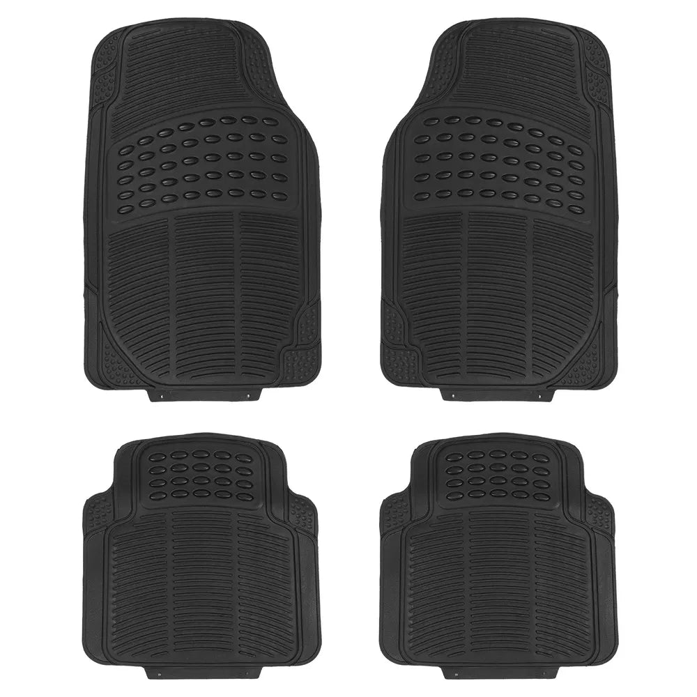 4Pcs Automotive Floor Mats Front And Rear PVC Rubber Floor Mats Heavy Duty Drive Vehicle Car Mats With Trimmable Design Fit Most Cars SUVs Trucks - 5 - cjdropshipping