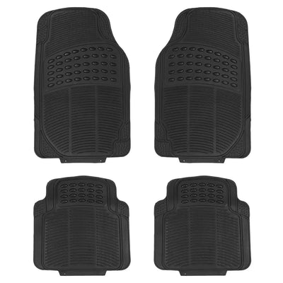 4Pcs Automotive Floor Mats Front And Rear PVC Rubber Floor Mats Heavy Duty Drive Vehicle Car Mats With Trimmable Design Fit Most Cars SUVs Trucks - 5 - cjdropshipping