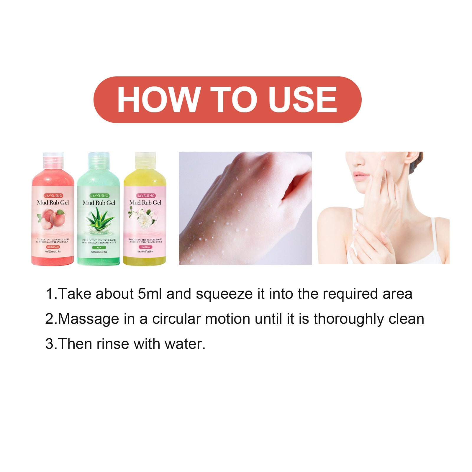 Jaysuing Rub Mud Paste, Body Skin Cleansing Melanin Tender Smooth And Lighten Skin Exfoliating Scrub - 5 - CJ