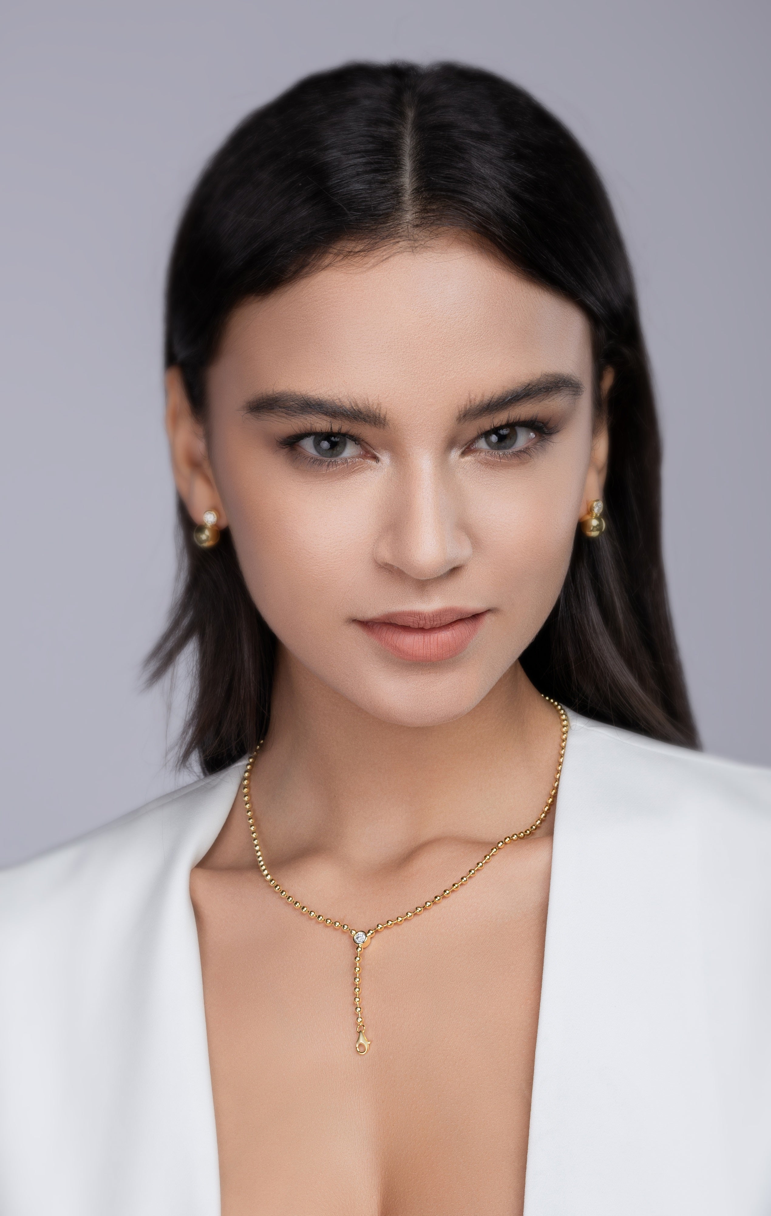 Time Interlaced - A Trendy Diamond Jewelry Necklace Pendant Set With 0.5-carat Moissanite S925 Sterling Silver And Gold Plating