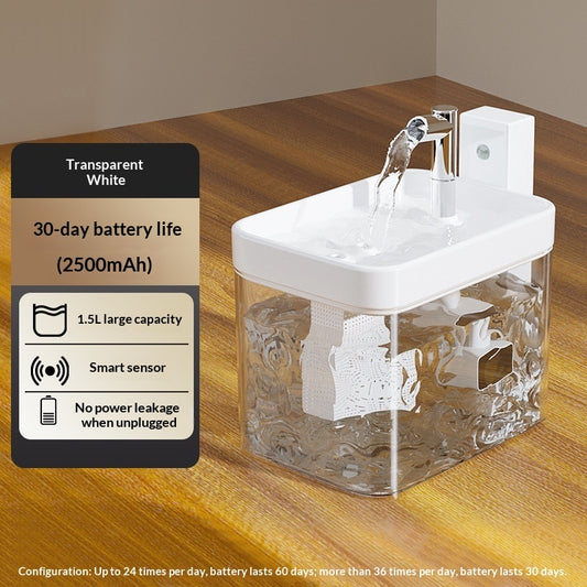 Cat Water Fountain Wireless Sensor Pet Smart Drinking Fountain - 0 - CJ