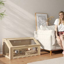 39 Inch Hamster Cage Habitat With Acrylic Window & Openable Top For Hamster, Gerbil, Guinea Pig, Rat, Oak - 5 - cjdroshippping
