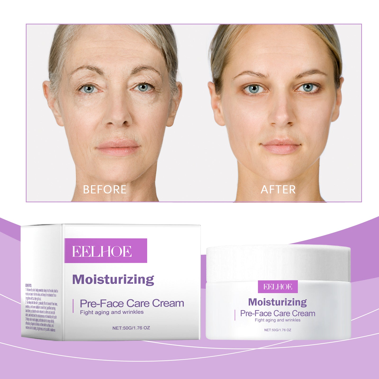 Eelhoe Moisturizing And Anti - Wrinkle Hydrating Cream, Moisturizing And Nourishing Face Moisturizing And Anti - Wrinkle Repair Essence Cream - 5 - CJ