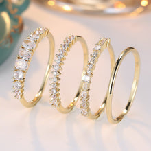 Round Color Zirconium Four - piece Ring - 0 - CJ