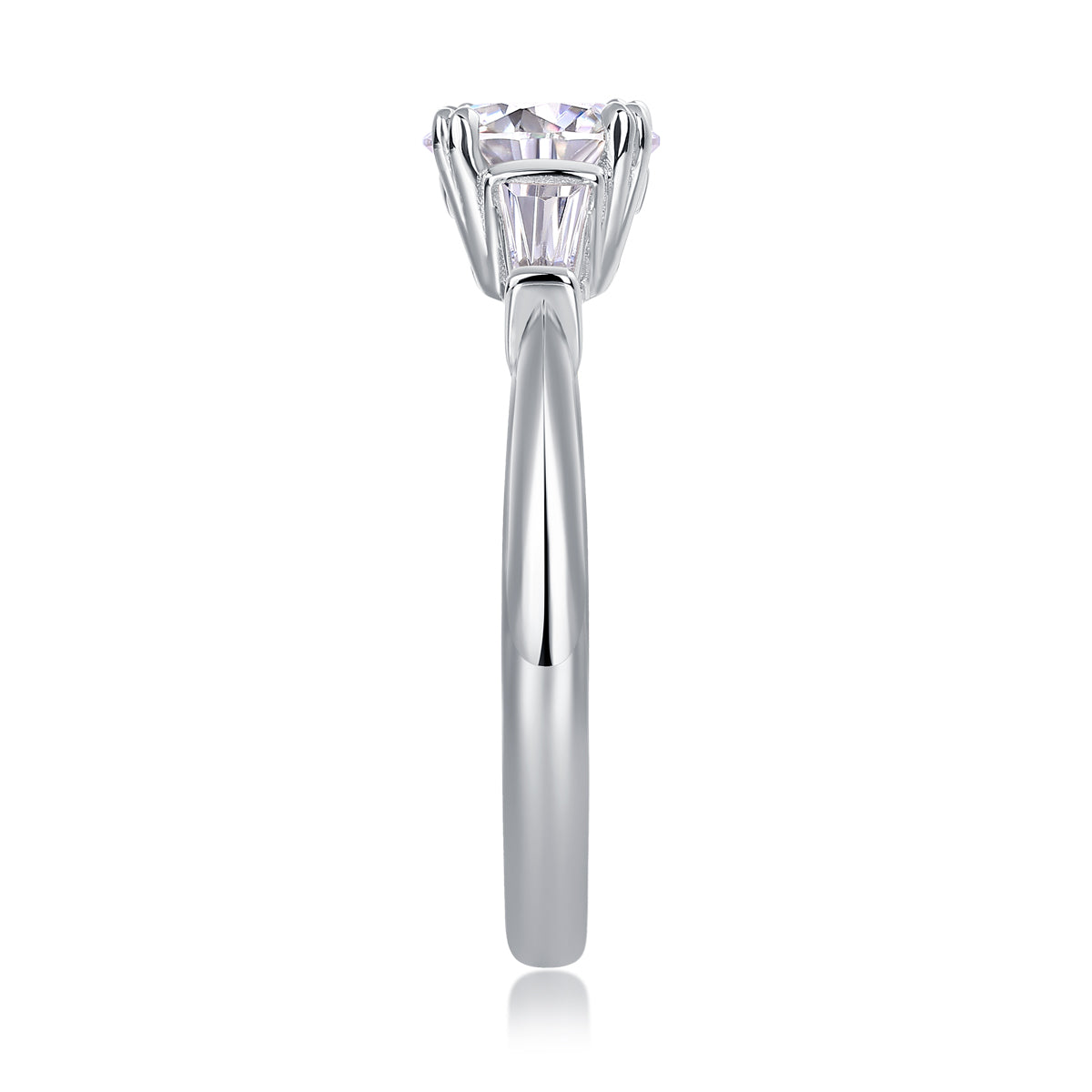 1Luxury Fashion Diamond Wedding Ring Classic Set With Moissanite Silver Ring Prohibit TikTok sales - 5 - CJ