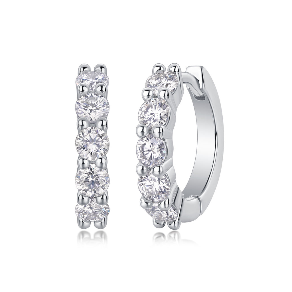 Dawn Diamond Set With Moissanite Silver Earrings Luxury Fashion Diamond Earrings Stud Earrings