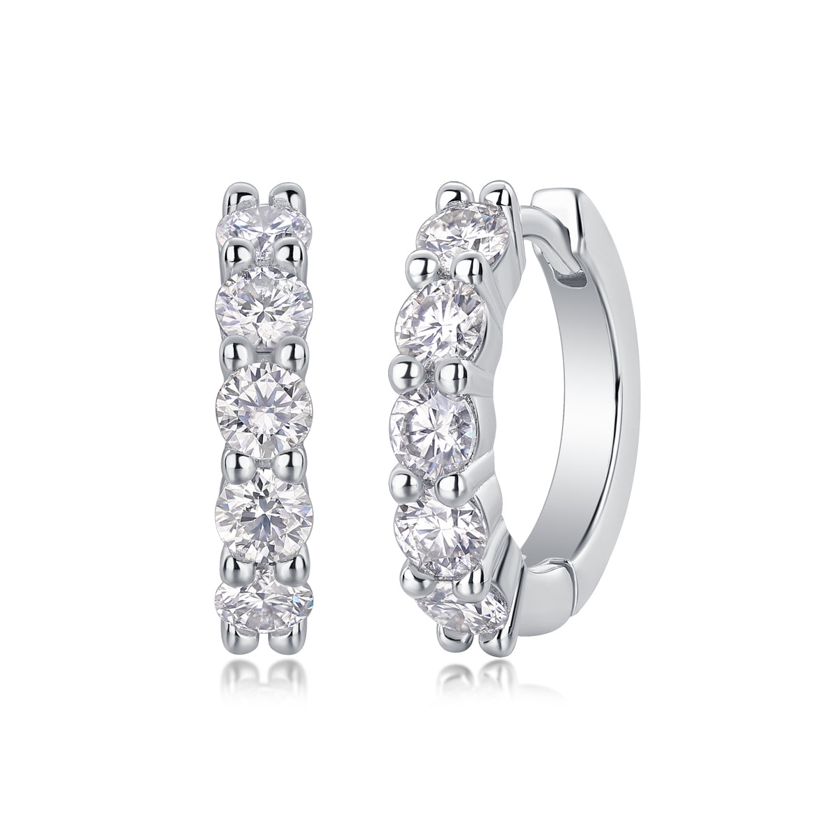 1Dawn Diamond Set With Moissanite Silver Earrings Luxury Fashion Diamond Earrings Stud Earrings Prohibit TikTok sales - 5 - CJ