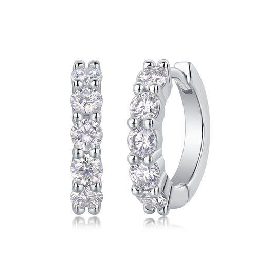 1Dawn Diamond Set With Moissanite Silver Earrings Luxury Fashion Diamond Earrings Stud Earrings Prohibit TikTok sales - 5 - CJ