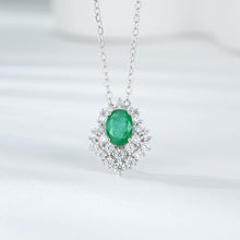 Light And Extravagant Necklace With Female Temperament And Versatility S925 Silver Emerald Pendant Opening Design - 4 - https://x.com/titan_prim62775J
