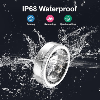 Smart Ring For Women Luxury Elegant Diamond Ring With Visible Tech Core Heart Rate Sleep Tracker Fitness Health Monitor IP68 Waterproof Compatible - 5 - CJ