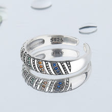 S925 Sterling Silver Fashion Personalized Color Diamond Thread Ring - 4 - https://x.com/titan_prim62775J
