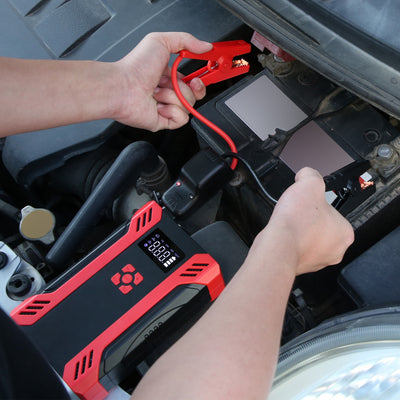 1Pc Car Jump Starter With Air Compressor Portable Car Battery Booster With Digital Tire Inflator With 2000mAh Peak Current For 12V Car 6.5L Gas Or 4.0L Diesel Engines - 5 - cjdropshipping