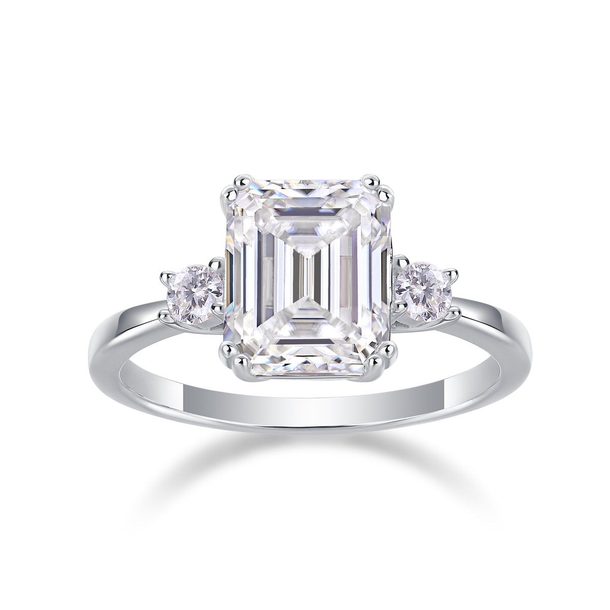 1Baguette Diamond Ring Wedding Ring Luxury Moissanite Silver Ring Prohibit TikTok sales - 5 - CJ