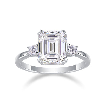 1Baguette Diamond Ring Wedding Ring Luxury Moissanite Silver Ring Prohibit TikTok sales - 5 - CJ