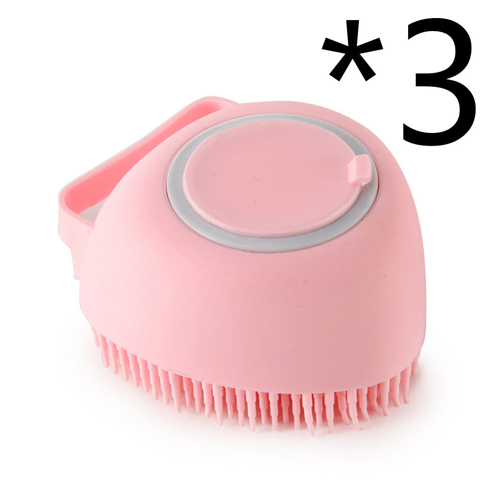 Silicone Dog Bath Massage Gloves Brush Pet Cat Bathroom Cleaning Tool Comb Brush For Dog Can Pour Shampoo Dog Grooming Supplies - 0 - CJ