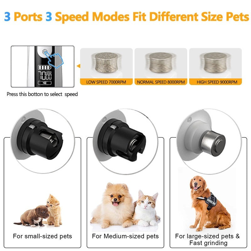 Pet Automatic Nail Piercing Device 3 - speed LED Electric - 0 - CJ