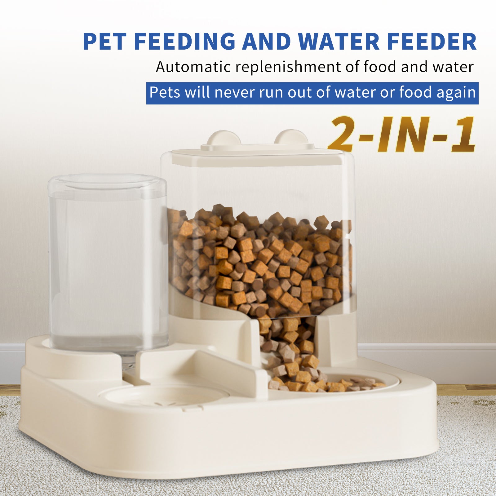 Transparent And Visible Pet Feeding And Drinking Dispenser, Automatically Refilling Food And Water, Caring For Every Moment, Allowing Owners To Travel Easily And Pets To Enjoy Worry Free Eating - 5 - CJ