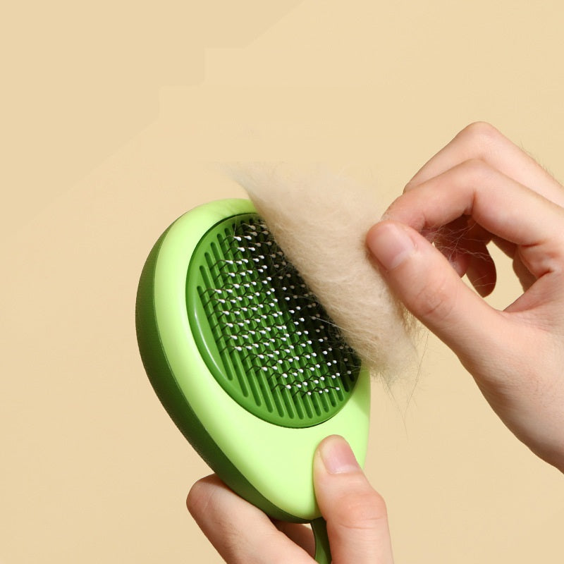 Creative Cat Grooming Comb Portable Massage Brush One - Button Remove Floating Hair Scraper Cats Dogs Pet Self Cleaning Tool Accessories - 5 - CJ