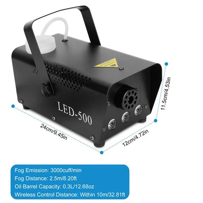 400W Fog Machine RGB LED Party Club DJ Fogger Rapid Heating Remote Control Wedding Stage Smoke Machine - 5 - CJ