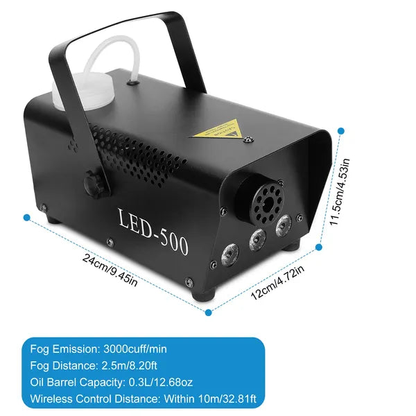 400W Fog Machine RGB LED Party Club DJ Fogger Rapid Heating Remote Control Wedding Stage Smoke Machine - 5 - CJ