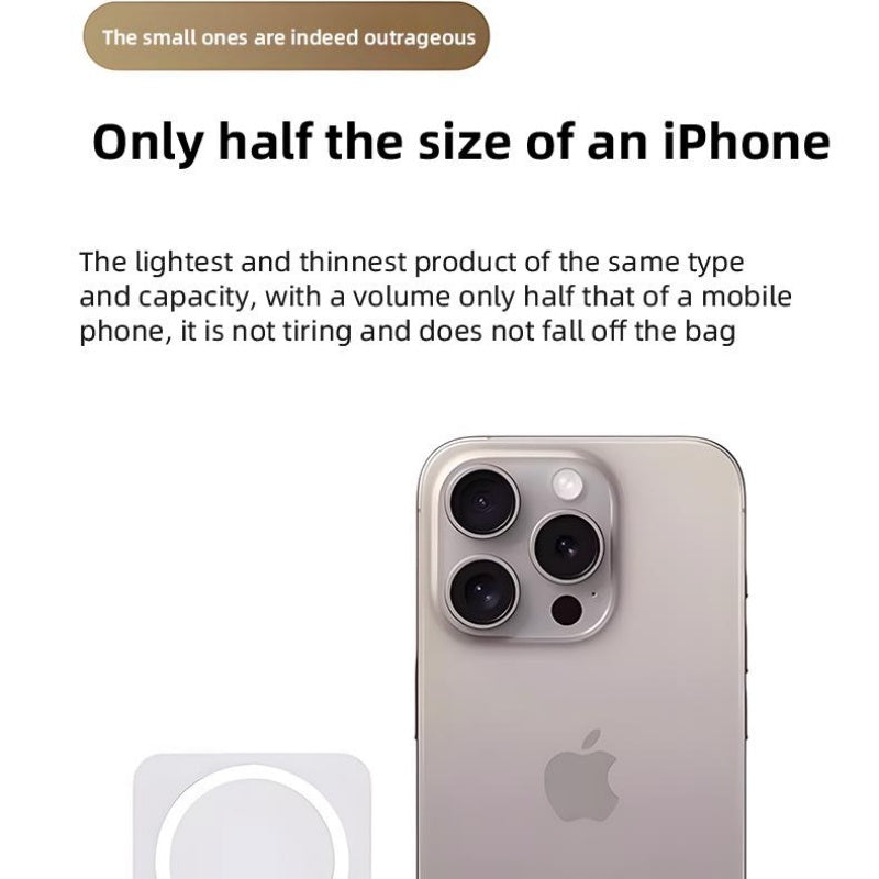 Portable Magnetic Fast Charging Power Bank  Mini Size , Large Capacity 10000mAh, Magnetic Wireless Charging, USB-C Output