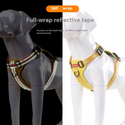 Large, Medium And Small Dog Chest Harness Traction Rope - 0 - CJ