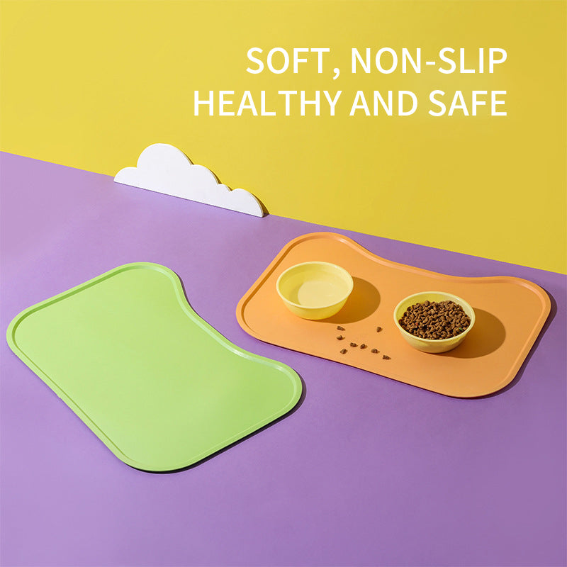 Dog Food Mat For Floors Waterproof,Thicker Cat Food Mat Non - Slip,Dog Bowl Mats For Food And Water,Pet Feeding Mat Silicone,Raised Edges To Prevent Tray For Dog Bowls - 5 - CJ