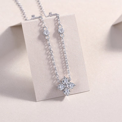 1Radiant Star - A Fashionable And Luxurious Diamond Jewelry Pendant Set With Moissanite S925 Sterling Silver And Platinum Plating Prohibit TikTok sales - 5 - CJ