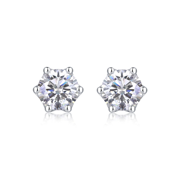 1Freehand Flower Luxury Fashion Diamond Earrings Stud Inlaid With Mosan Diamond Silver Jewelry Prohibit TikTok sales - 5 - CJ
