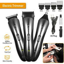Men Electric Hair Clipper Trimmer Rechargeable Beard Shaver Razor Nose Trimmer Set - 5 - CJ
