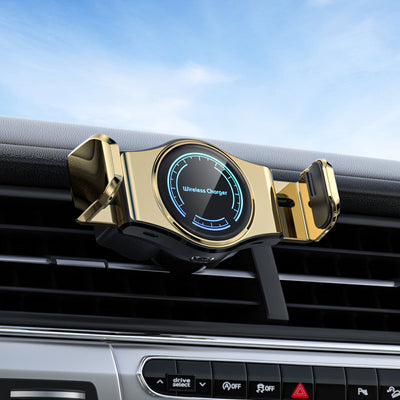 Wireless Charging Electric Car Phone Holder - 0 - CJ - Gold - USB - CJSJ137549303CX