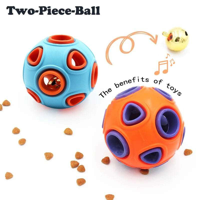 Dog Rubber Ball With Bell Sound, 2 - Pack, Interactive Pet Chew Toy For Puppies And Small Dogs.Please Note That Both Items Shipped Are Intended As Bells And Do Not Include Lights. - 5 - CJ