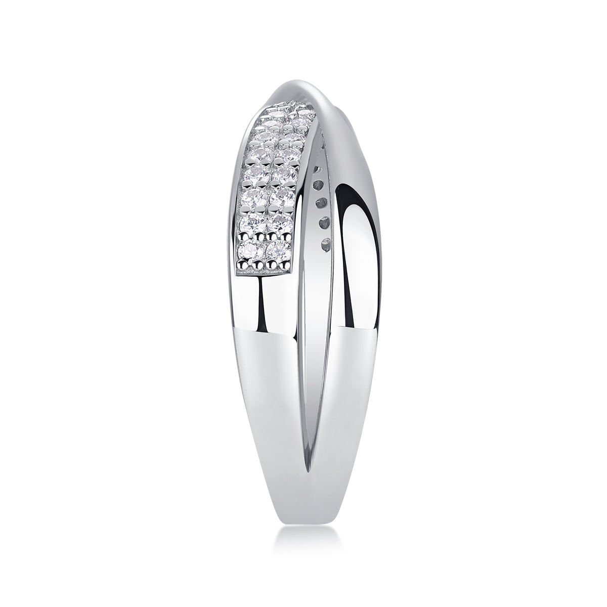1Wrap Around The Diamond Ring Luxury Fashion Set Moissanite Silver Ring Prohibit TikTok sales - 5 - CJ