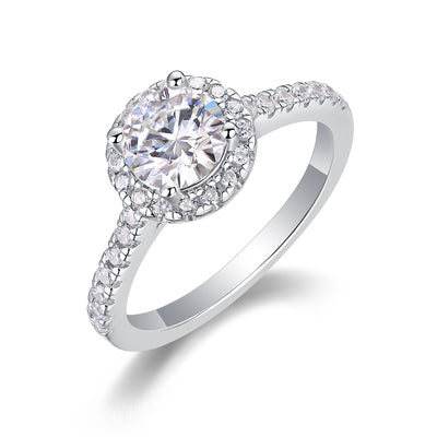 1Hug Your Lover With A Large Diamond Ring Luxury Fashion Set With Moissanite Silver Ring Prohibit Tk Sales - 5 - CJ