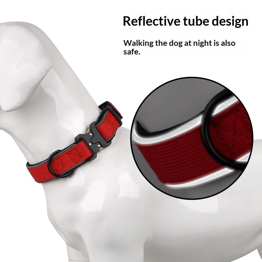 Tactical Dog CollarHarness Reflective Adjustable - 0 - CJ