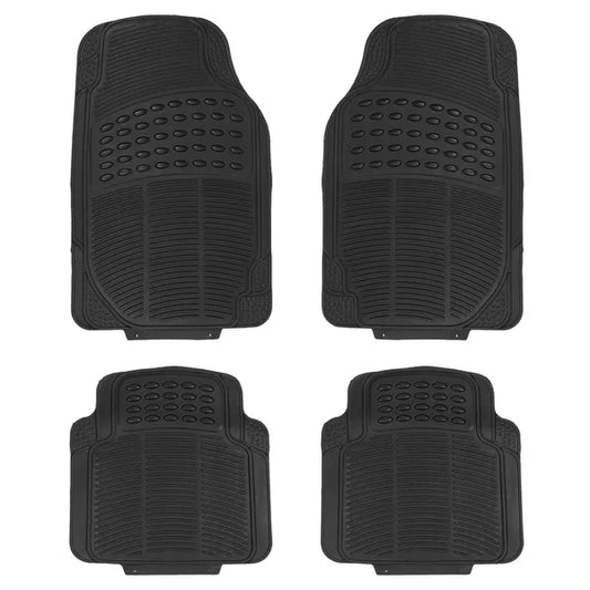 4Pcs Automotive Floor Mats Front And Rear PVC Rubber Floor Mats Heavy Duty Drive Vehicle Car Mats With Trimmable Design Fit Most Cars SUVs Trucks - 5 - cjdropshipping