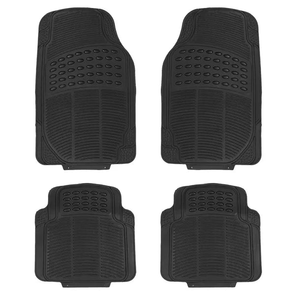 4Pcs Automotive Floor Mats Front And Rear PVC Rubber Floor Mats Heavy Duty Drive Vehicle Car Mats With Trimmable Design Fit Most Cars SUVs Trucks - 5 - cjdropshipping