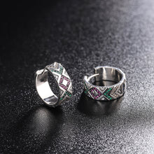 Multicolor Tribal Stripe Earrings Women 925 Sterling Silver Anti Allergy - 4 - CJ