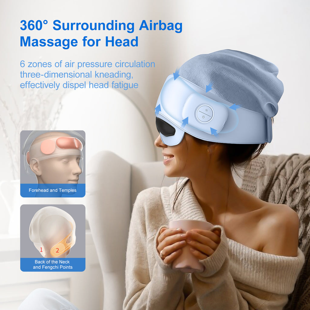 2025 Best-Selling Smart Head Massager With Eye Relief & Heating Function