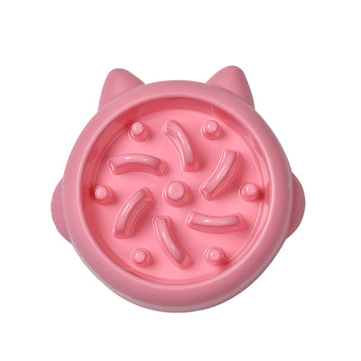Pet Dog Cat Slow Feeder Bowls Anti Choking Slow Feeder Dish Bowl Home Dog Eating Plate Anti Gulping Bowl Supplies - 0 - CJ - Pink - CJGY174846502BY