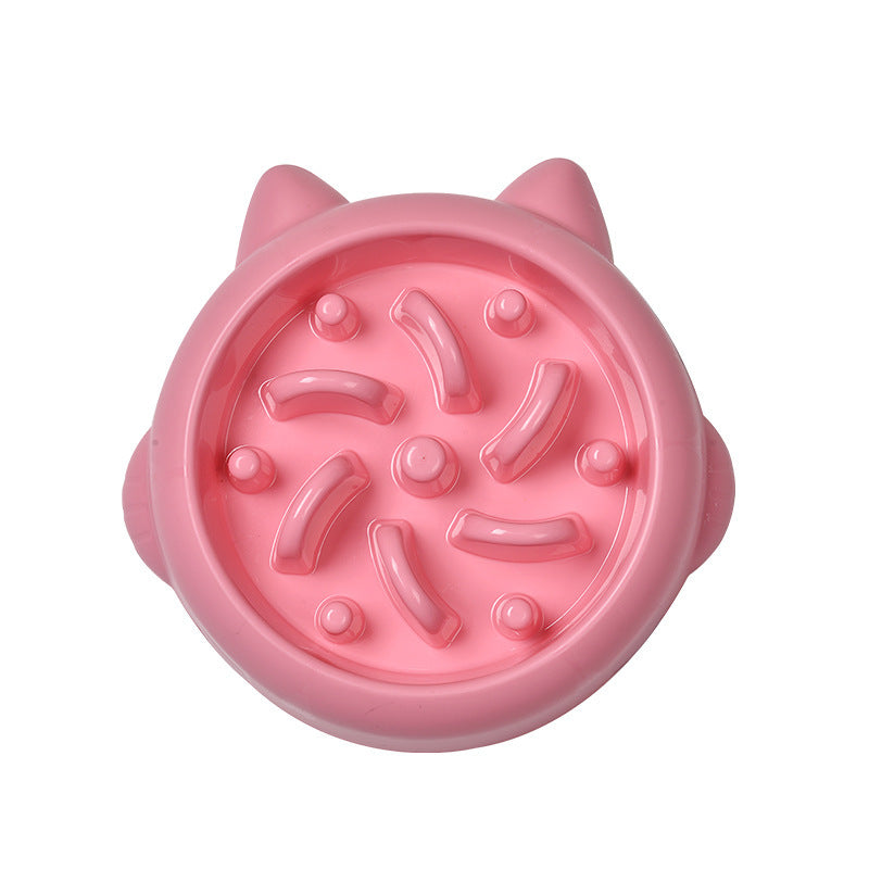 Pet Dog Cat Slow Feeder Bowls Anti Choking Slow Feeder Dish Bowl Home Dog Eating Plate Anti Gulping Bowl Supplies - 0 - CJ - Pink - CJGY174846502BY