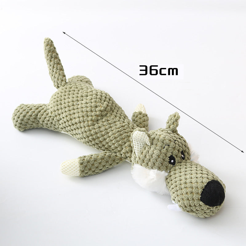 Plush Cartoon Puppy Dog Toy Pet Dog Chew Squeak Toys For Small Dogs Teeth Grinding Pet Products Dog Accessories - 5 - CJ