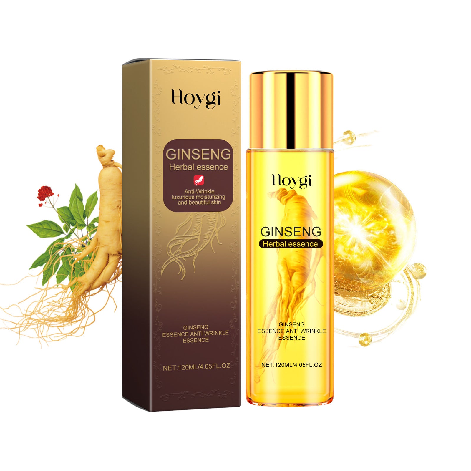 Hoygi Ginseng Essence Anti Wrinkle Essence, Repairing Facial Fine Lines Improve Dark Heavy Moist Tight Anti - Wrinkle Cream - 5 - CJ