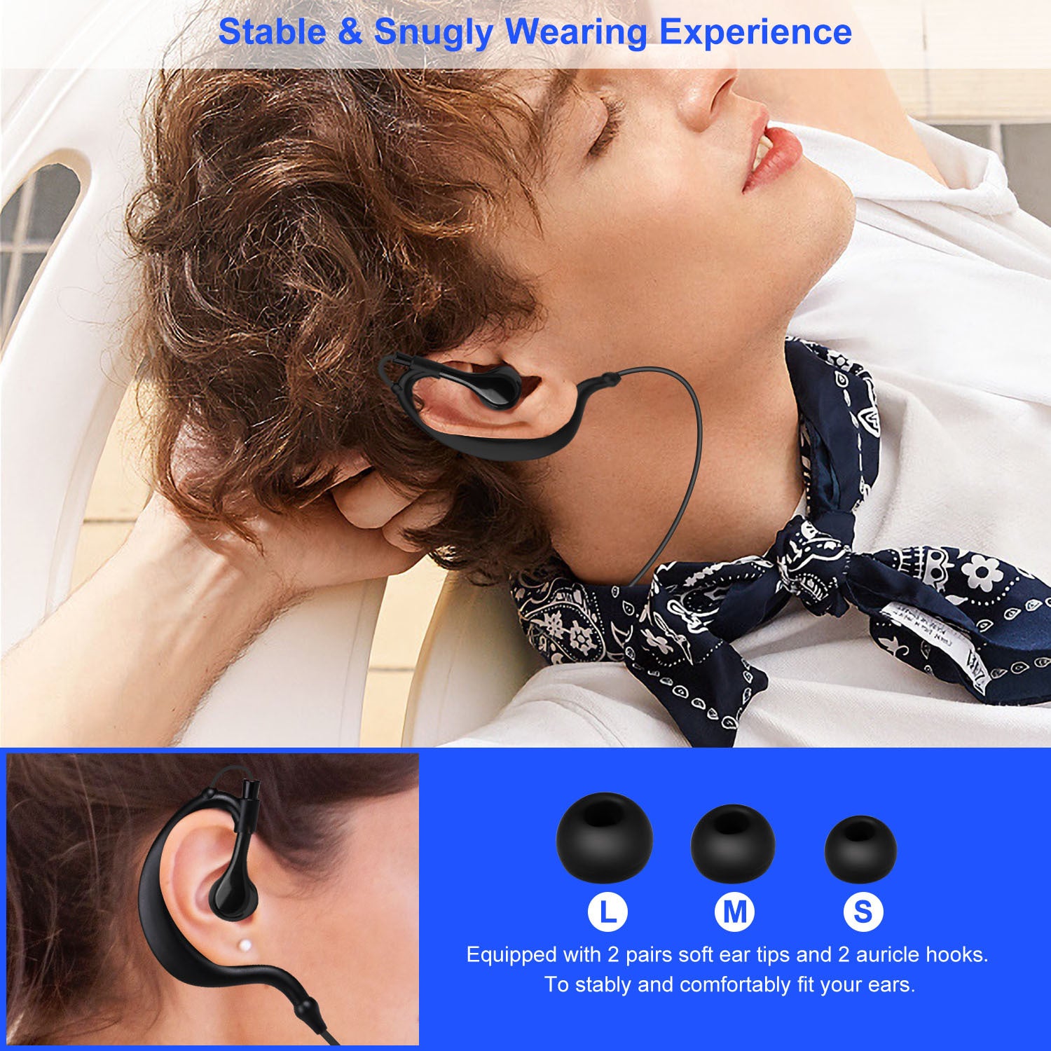 Wireless Headsets V4.1 Sport In-Ear Stereo Headphones Sweat-proof Neckband Earbuds With Mic Deep Bass HiFi Earphones For Running Hiking Travel