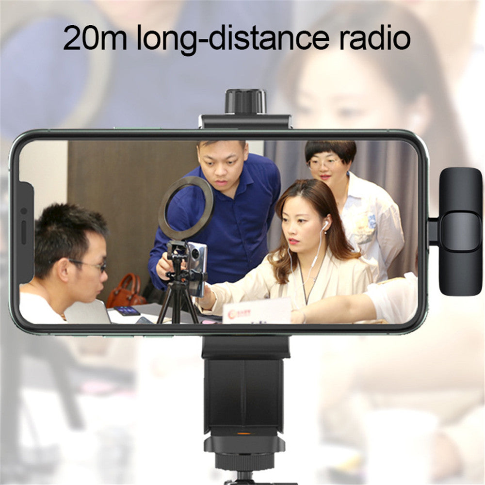 Wireless Lavalier Microphone Portable Audio Video Recording Mini Mic For I Phone Android Long Battery Life Live Broadcast Gaming - 5 - CJ
