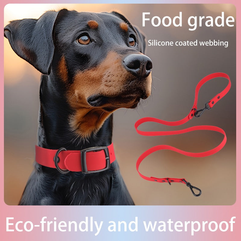 Pet Silicone Collar And Leash Set Comes With A Suitable For Small And Large Dogs, Waterproof And Easy To Clean - 5 - CJ