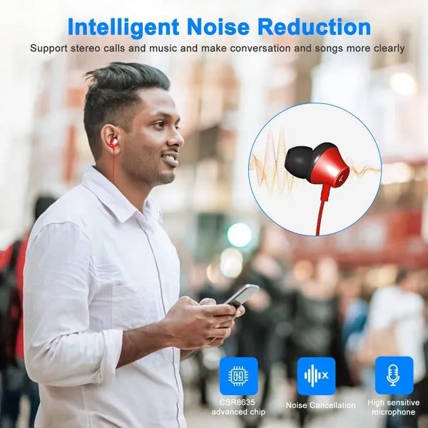 Wireless Neckband Headphones V4.2 Sweat - proof Sport Headsets Earbuds In - Ear Magnetic Neckbands Stereo Earphone - 5 - CJ