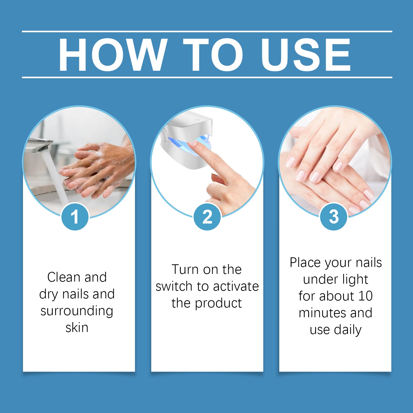 EOHOE Nail Repair Device Gentle Repair Of Nail Edge Rotten Nails, Nail Care, Cleaning And Polishing Nail Surface Care Device - 5 - CJ